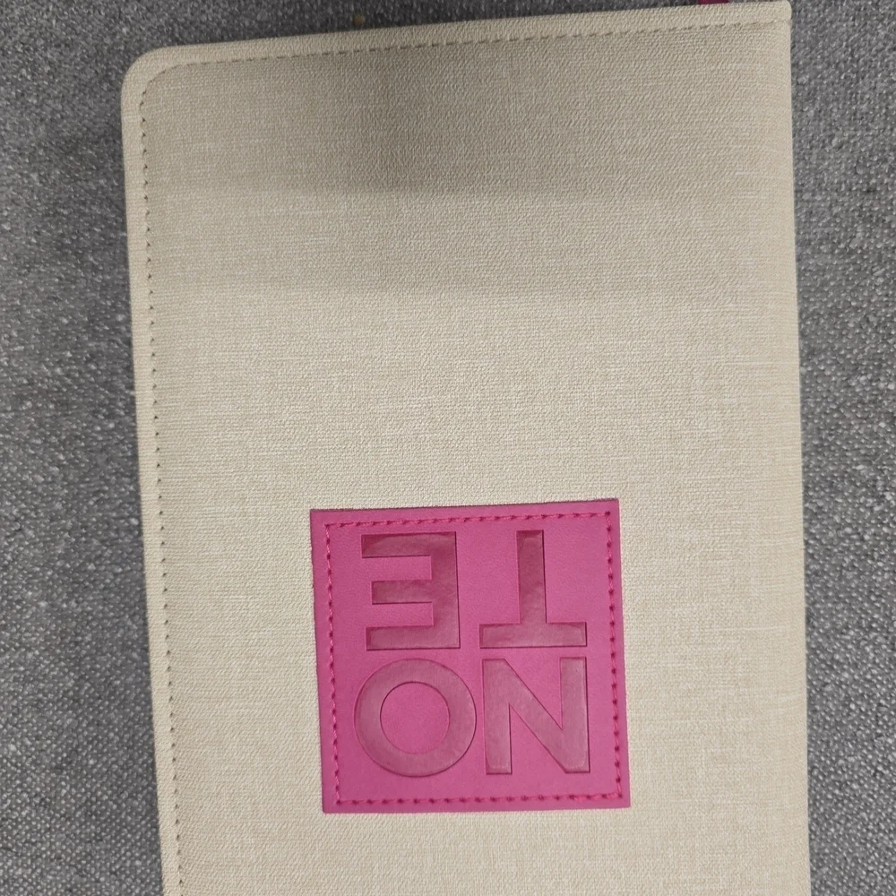 Love Notes Cream Binder with Pink Accent